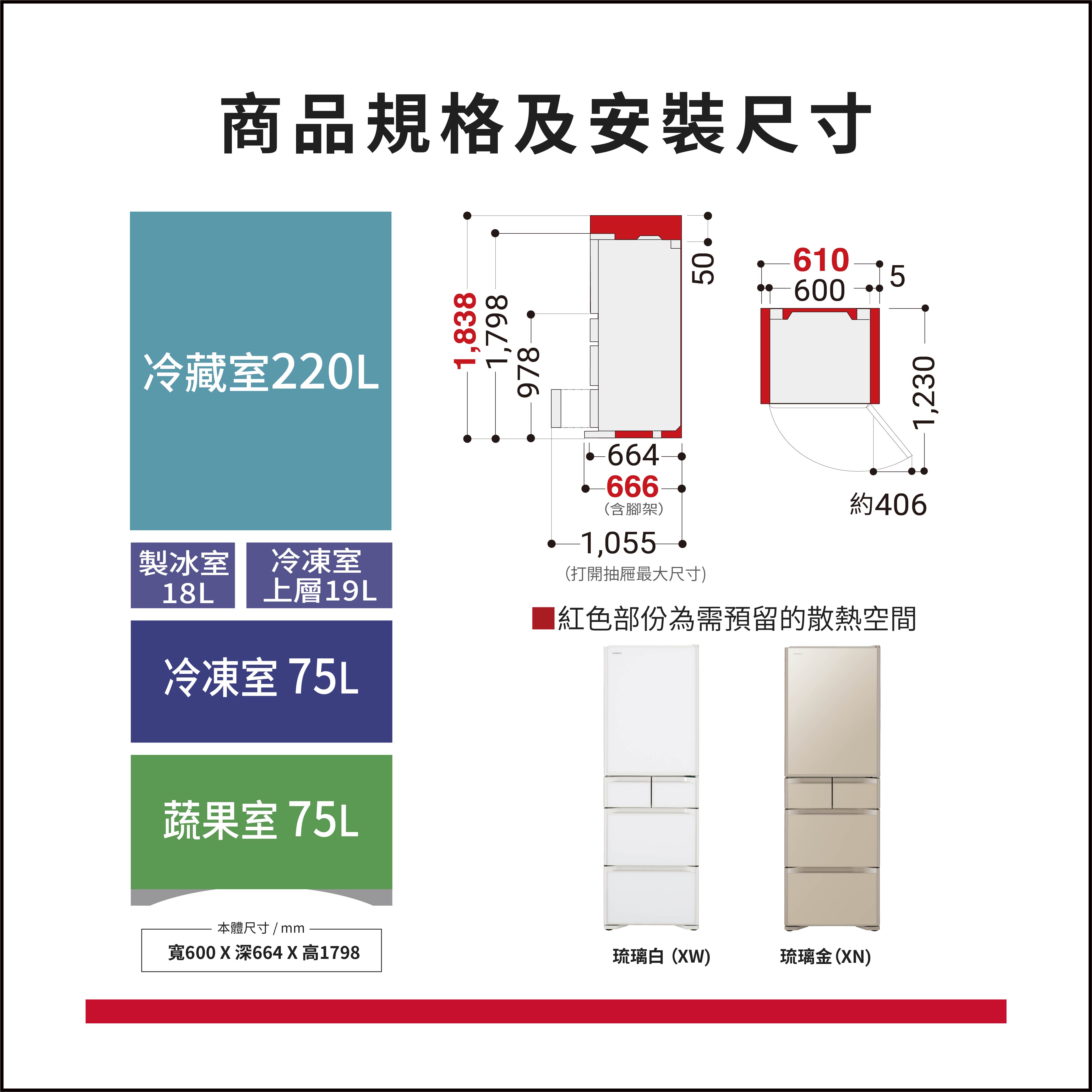 五門琉璃左開特仕版 R-S420WJL(近期上市)
