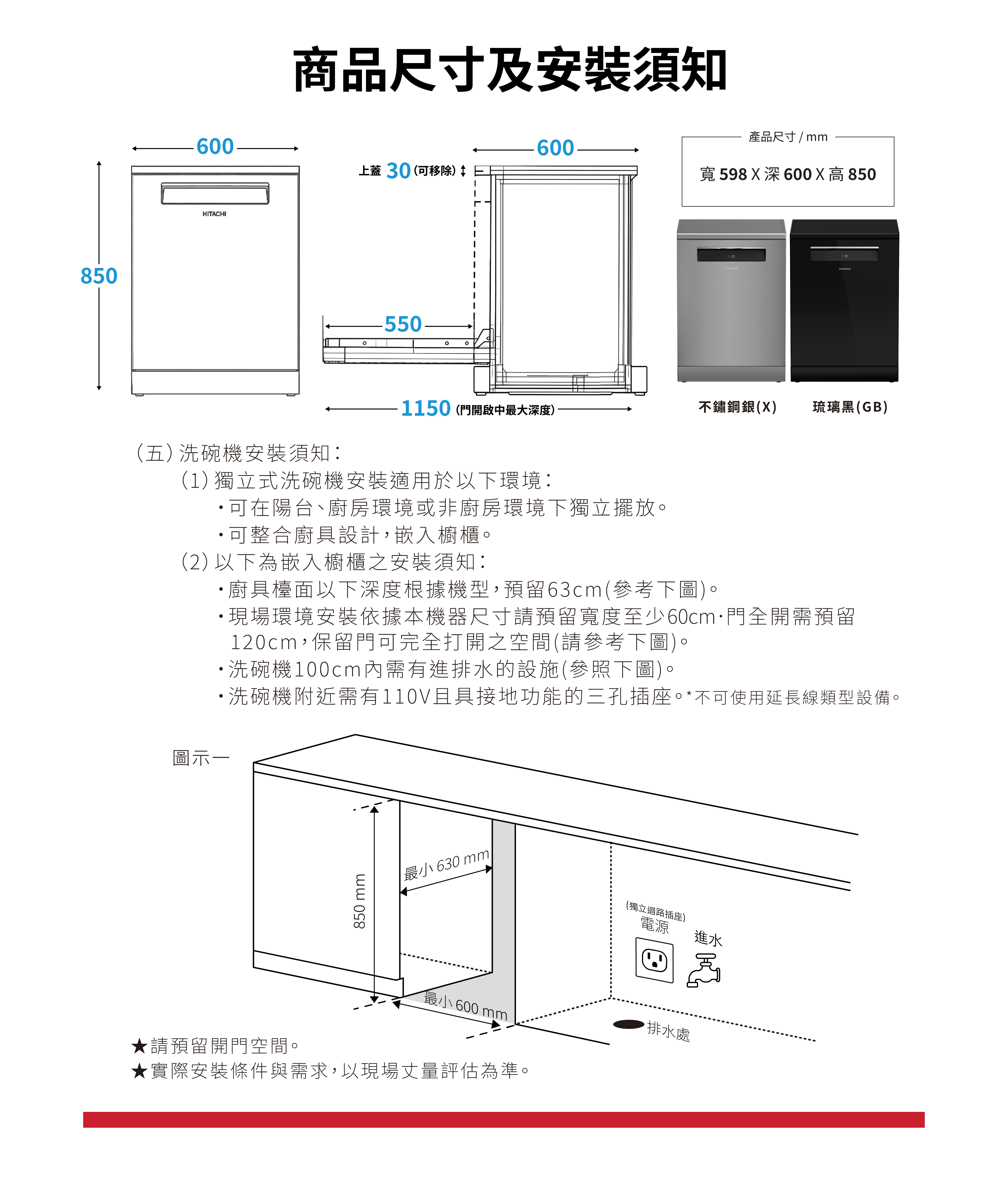 16人份獨立式洗碗機 HDFF168CV