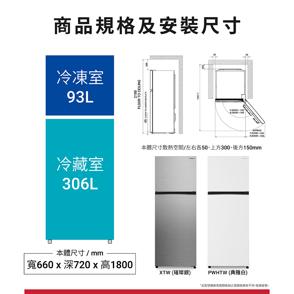 兩門鋼板HRTN6443S (近期上市)